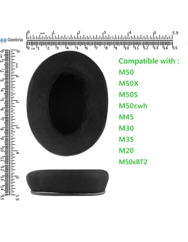 Almohadillas de Reemplazo Geekria para Auriculares Audio-Technica