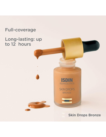 Base Maquillaje ISDIN Skin Drops Bronce 14.79 ml Alta Cobertura Base Maquillaje ISDIN Skin Drops Bronce 14.79 ml Alta Cobertura