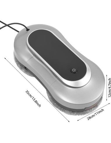 Robot Limpiador de Ventanas GUIAFUHYE Gris Plateado 80W Control Remoto