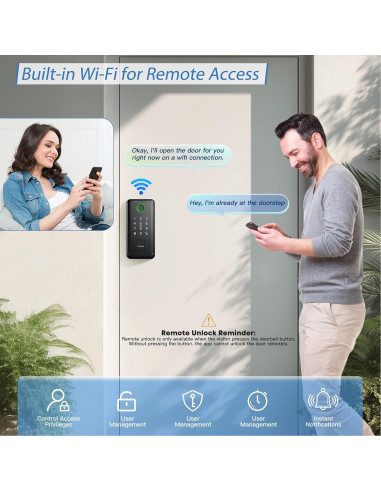 Cerradura Inteligente Evanshow con Teclado y WiFi - 6 en 1