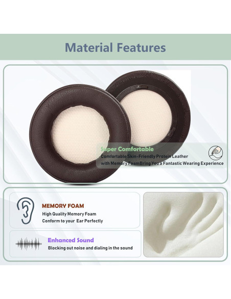 Almohadillas de Reemplazo Corsair Virtuoso RGB Wireless SE - Marrón