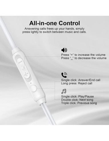 Auriculares USB C REPIND J026 HiFi con micrófono y control