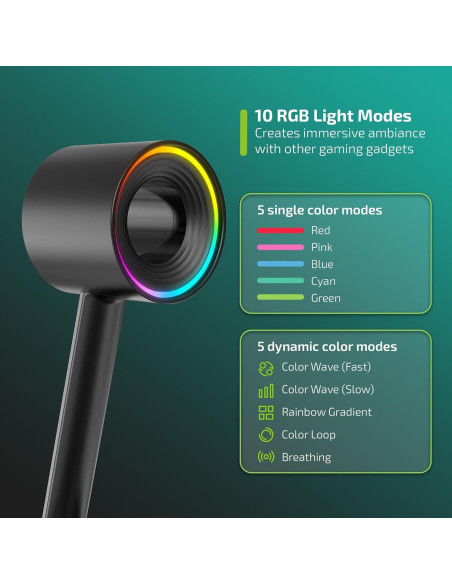 Soporte para Auriculares RGB MinQ con Carga Inalámbrica Qi