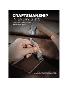 Billetera LORZOR Minimalista de Cuero con Bloqueo RFID - Marrón/Gris 2