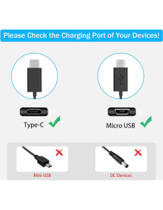 Cable de carga USB C y Micro para altavoces Bose y Sony 2
