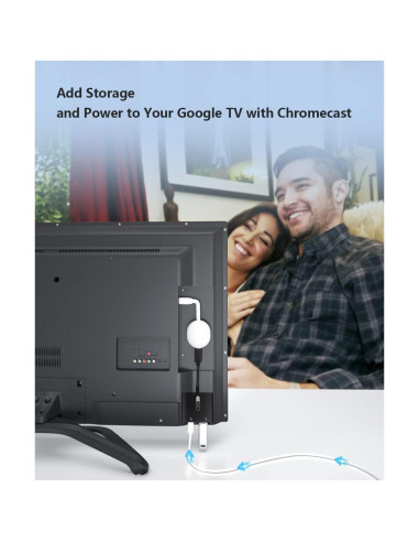 Adaptador USB C OTG con carga 60W Azddur - Negro