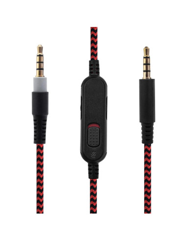 Cable de audio trenzado Hizsoaor 1.98m 3.5mm para HyperX y Logitech