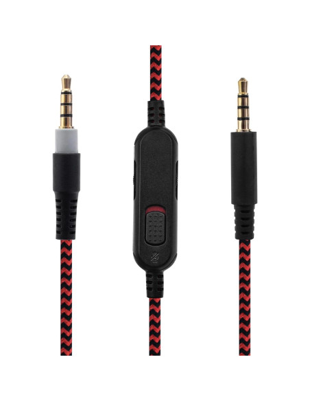 Cable de audio trenzado Hizsoaor 1.98m 3.5mm para HyperX y Logitech