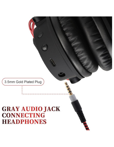 Cable de audio trenzado Hizsoaor 1.98m 3.5mm para HyperX y Logitech