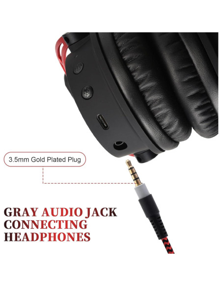 Cable de audio trenzado Hizsoaor 1.98m 3.5mm para HyperX y Logitech