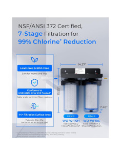 Sistema de Filtro de Agua Waterdrop WD-WHF21-SH 2 Etapas Antiescalante 2