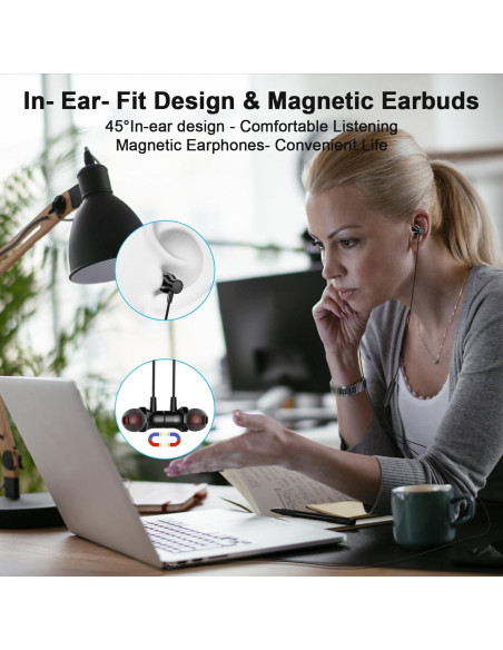 Auriculares Jelanry 3.5mm con micrófono y cancelación de ruido Auriculares Jelanry 3.5mm con micrófono y cancelación de ruido