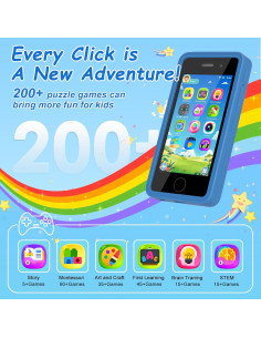 Teléfono Inteligente para Niños GREENCREEK 3.97" Azul con Juegos 2