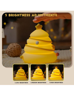 Luz Nocturna de Silicona Árbol de Navidad HAPPYBAG LED 11 cm 2