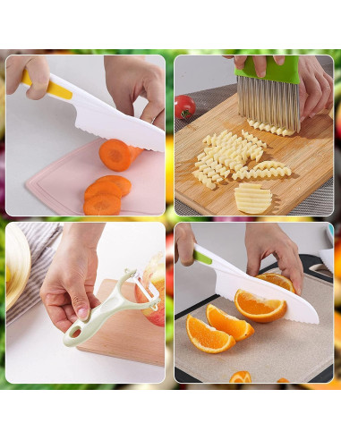 Conjunto de cuchillos de cocina para niños Leking 8 piezas