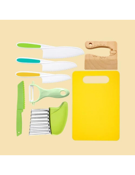 Conjunto de cuchillos de cocina para niños Leking 8 piezas