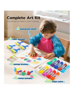 Pintura de Dedos Lavable TMOL 10 Colores 60ml para Niños 2