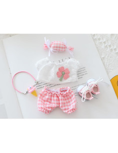 Conjunto de Ropa para Muñeca Labubu 15-17 cm - 5 Piezas Rosa 2
