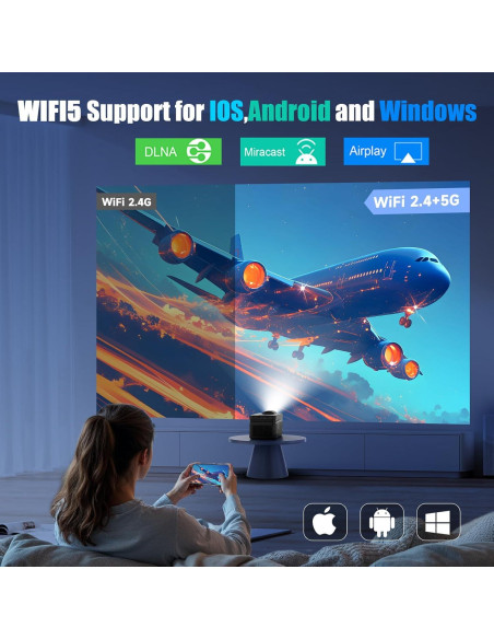 Proyector Inteligente Alwtniet HY450 4K 700 ANSI Android 13