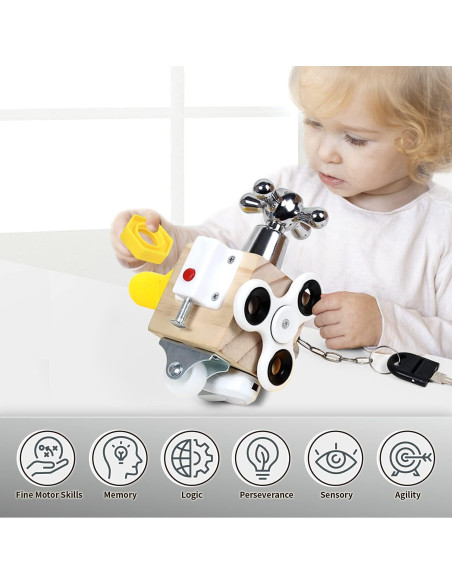 Cubo de Actividades Montessori Twood 7 en 1 para Niños