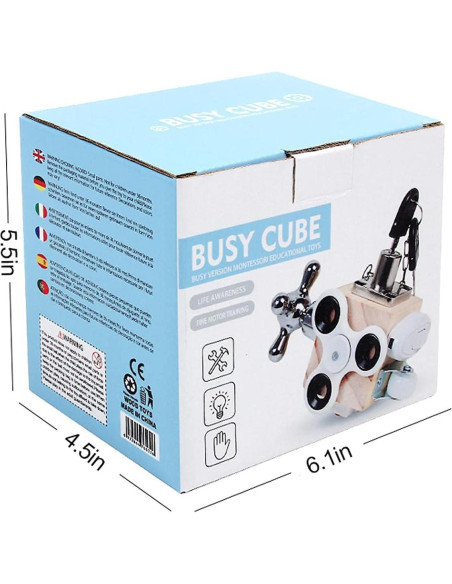 Cubo de Actividades Montessori Twood 7 en 1 para Niños