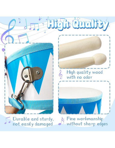 Juego de Tambores de Madera Xeehwb 20 cm para Niños