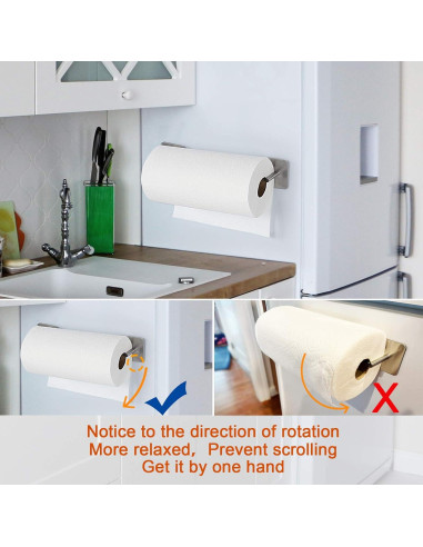 Soporte Magnético para Toallas de Papel GBESTWOOW Acero Inoxidable