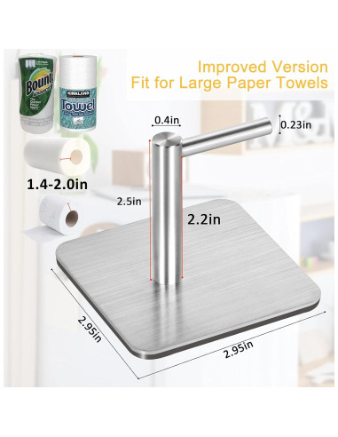 Soporte Magnético para Toallas de Papel GBESTWOOW Acero Inoxidable