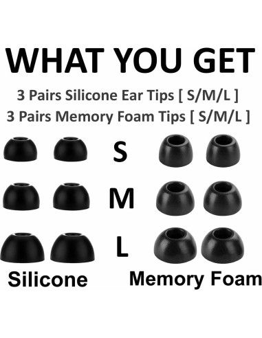 Puntas de Oído A-Focus para Beats Studio Buds y Fit Pro - 6 Pares