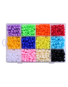 Cuentas Pony BEADNOVA Surtido de Colores 100 Piezas 9x6mm