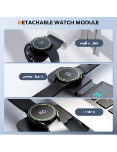 Cargador Inalámbrico 3 en 1 LK para Samsung Galaxy y Watch Negro 2