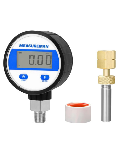 Medidor de Presión Digital Measureman 0-100psi con Adaptador