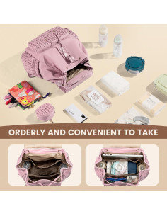 Mochila para Pañales LOVEVOOK Rosa 21L Resistente al Agua 2