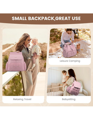 Mochila para Pañales LOVEVOOK Rosa 21L Resistente al Agua