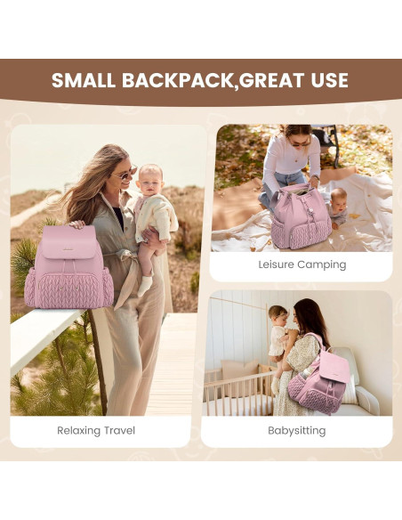 Mochila para Pañales LOVEVOOK Rosa 21L Resistente al Agua
