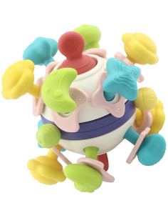 Juguete de Morder Bola Colorida para Bebés - Estimulante y Seguro 2