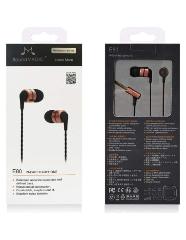 Auriculares In-Ear SoundMAGIC E80 HiFi Estéreo Aislantes de Ruido