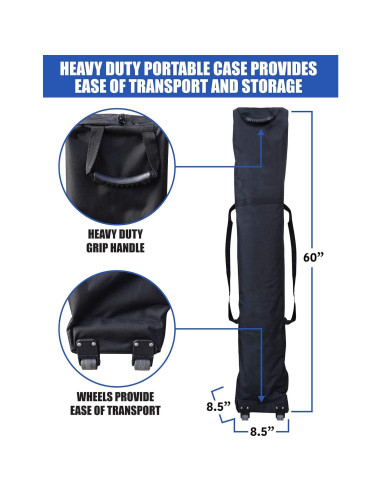 Carpa GigaTent Clásico 3x3m Altura Ajustable 330cm Blanca