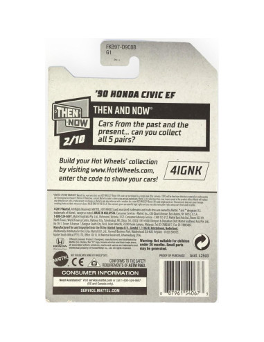 Hot Wheels Honda Civic EF '90 Entonces y Ahora 2/10
