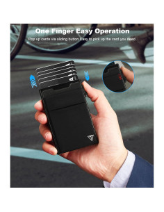Billetera Delgada TOYFID con Bloqueo RFID para Hombres - Negro 2