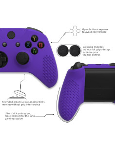 Funda de Silicona Antideslizante eXtremeRate Morada para Xbox One X/S 2