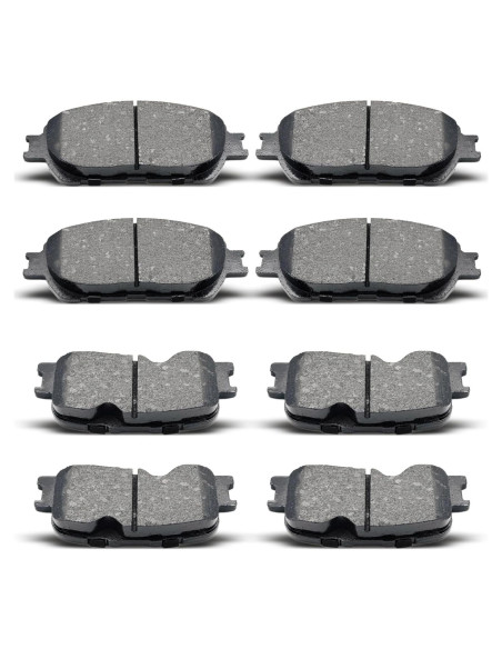 Juego de 8 Pastillas de Freno Cerámicas EVKINGAUTO para Lexus y Toyota