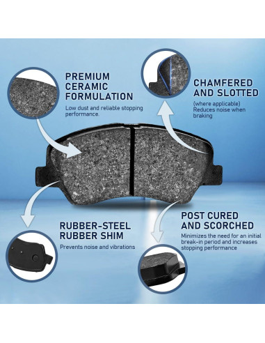 Kit de Pastillas de Freno Cerámicas Nxolnf para Toyota Yaris 2016-2019