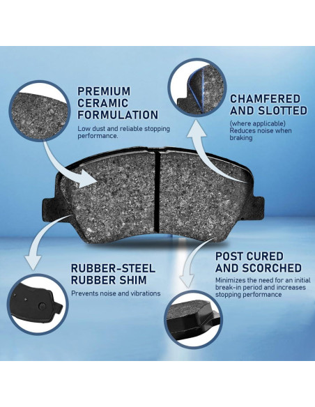 Kit de Pastillas de Freno Cerámicas Nxolnf para Toyota Yaris 2016-2019