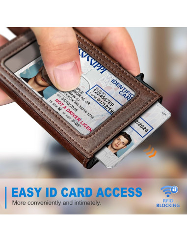 Billetera Airtag para hombres con bloqueo RFID - Minimalista 7-9 tarjetas