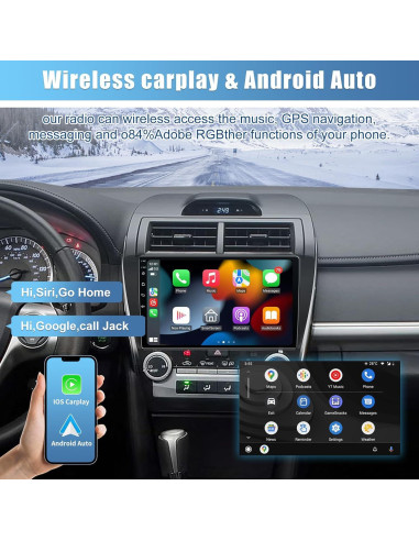 Estéreo de Coche OMYOPY 10.2" Android 13 para Toyota Camry 2012-2014