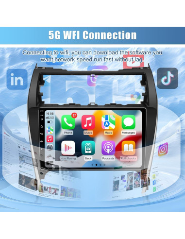 Estéreo de Coche OMYOPY 10.2" Android 13 para Toyota Camry 2012-2014