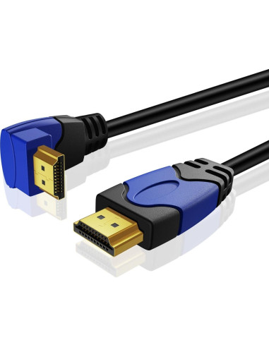 Cable HDMI 4K TNP 4.57m Ángulo Derecho 270 Grados 18Gbps