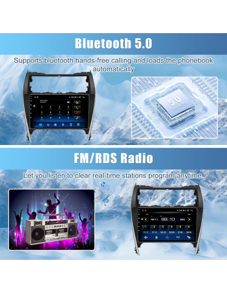 Estéreo de Coche OMYOPY 10.2" Android 13 para Toyota Camry 2012-2014