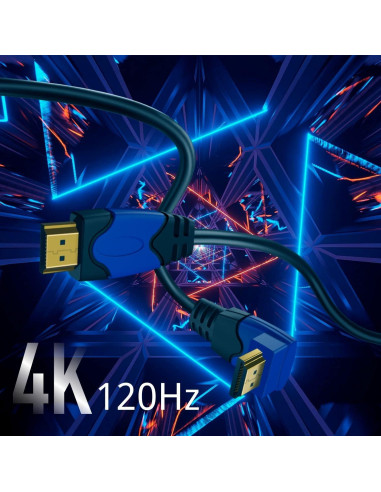 Cable HDMI 4K TNP 4.57m Ángulo Derecho 270 Grados 18Gbps